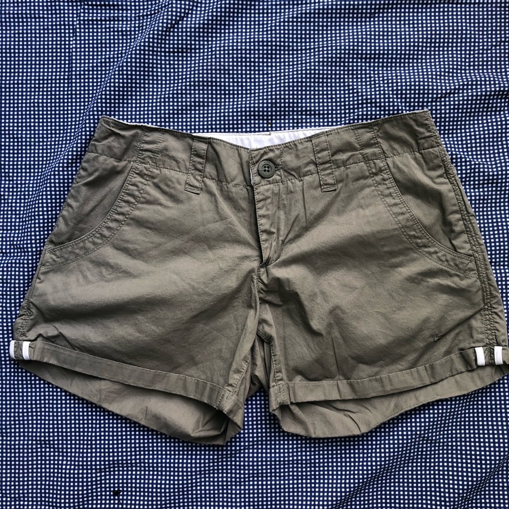 Olive green Nike shorts in mint condition